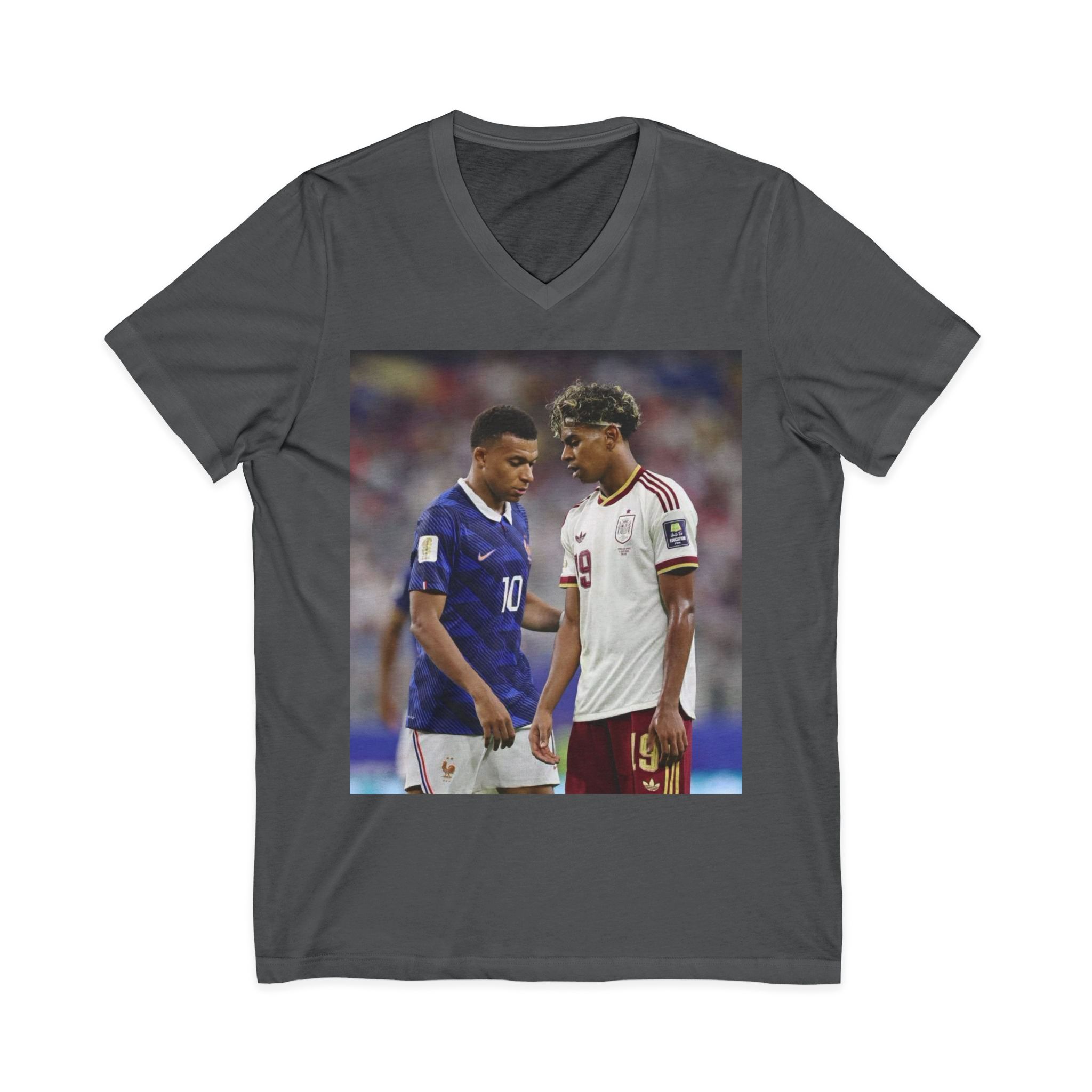T-shirt unisexe en jersey à manches courtes et col en V – Image 29