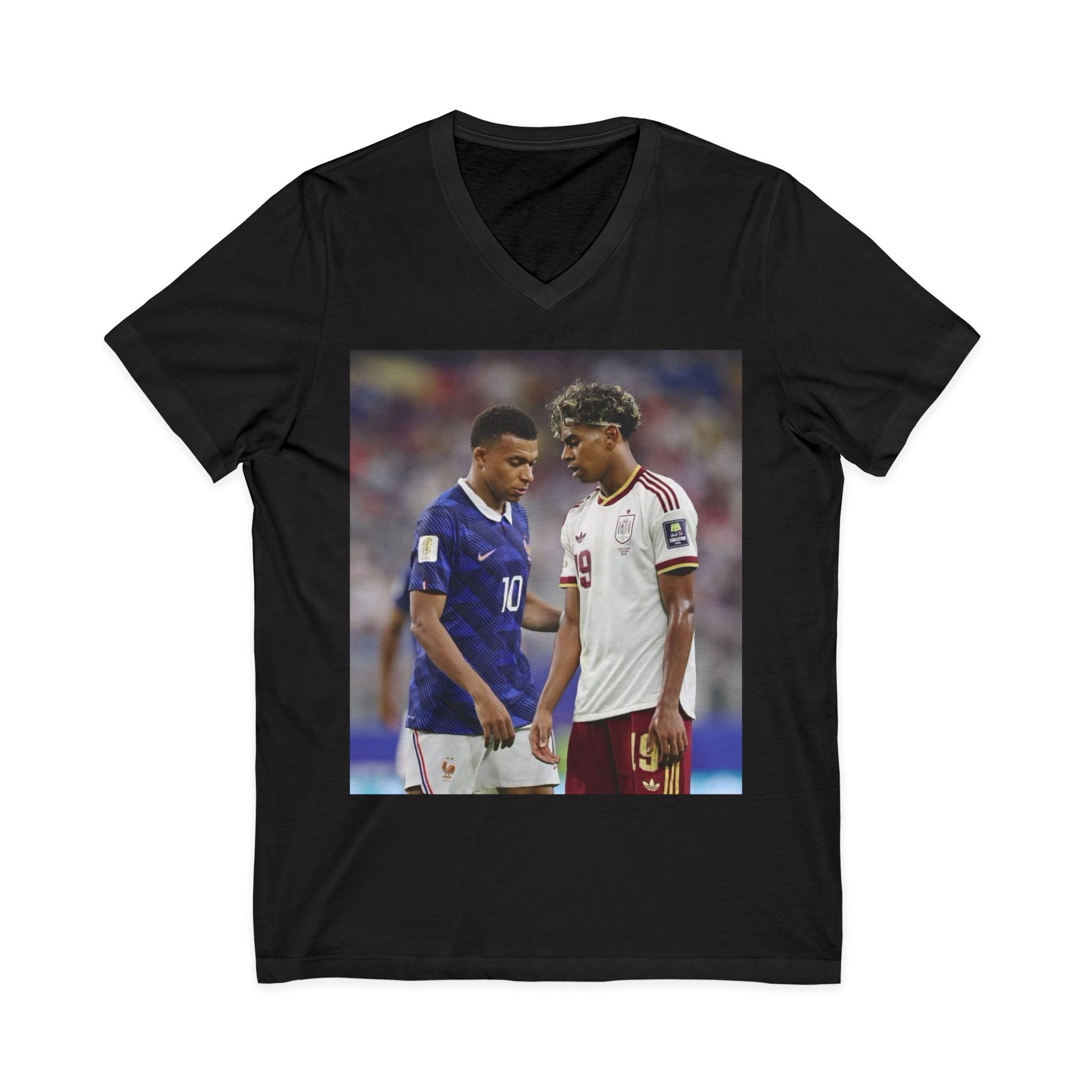 T-shirt unisexe en jersey à manches courtes et col en V – Image 17
