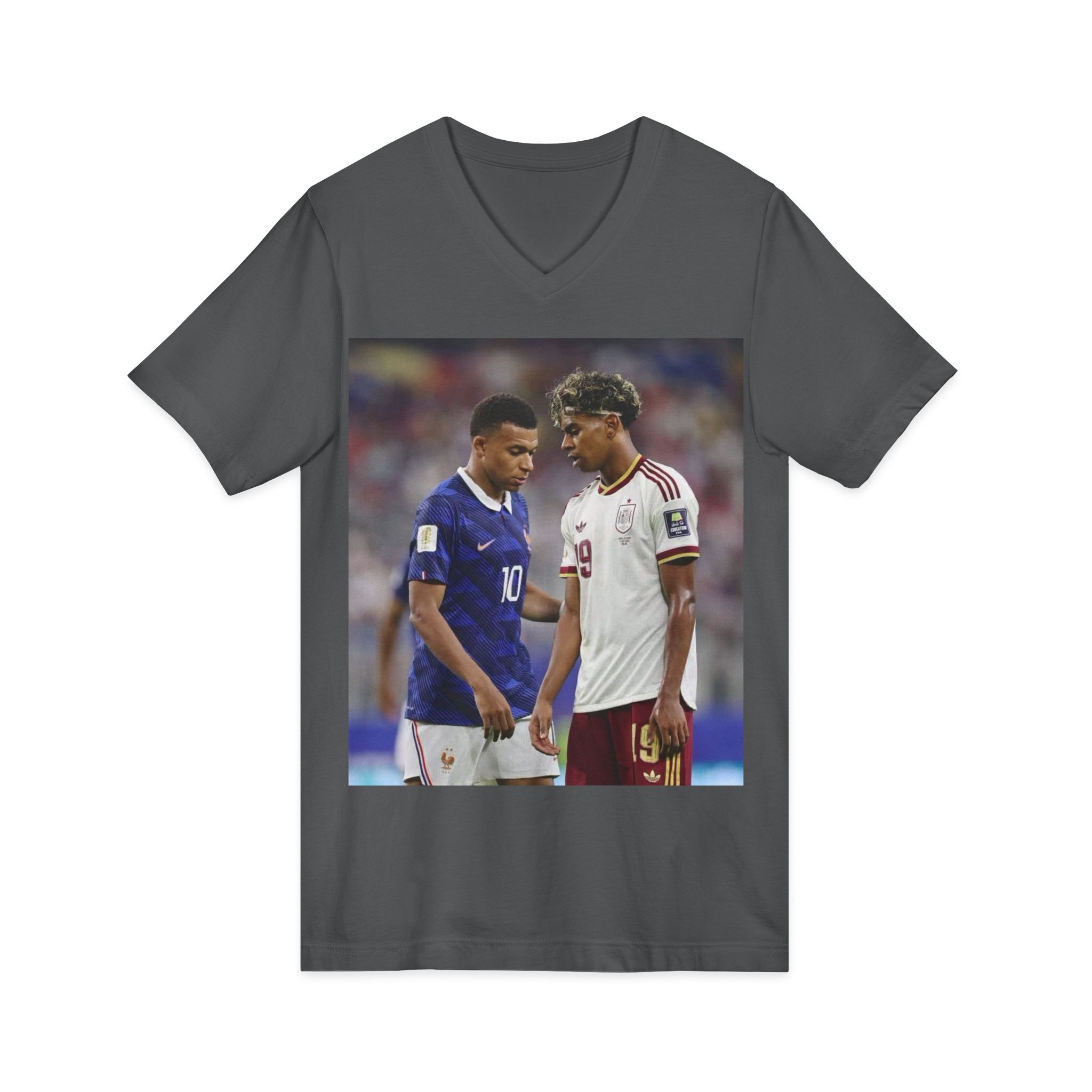 T-shirt unisexe en jersey à manches courtes et col en V – Image 31