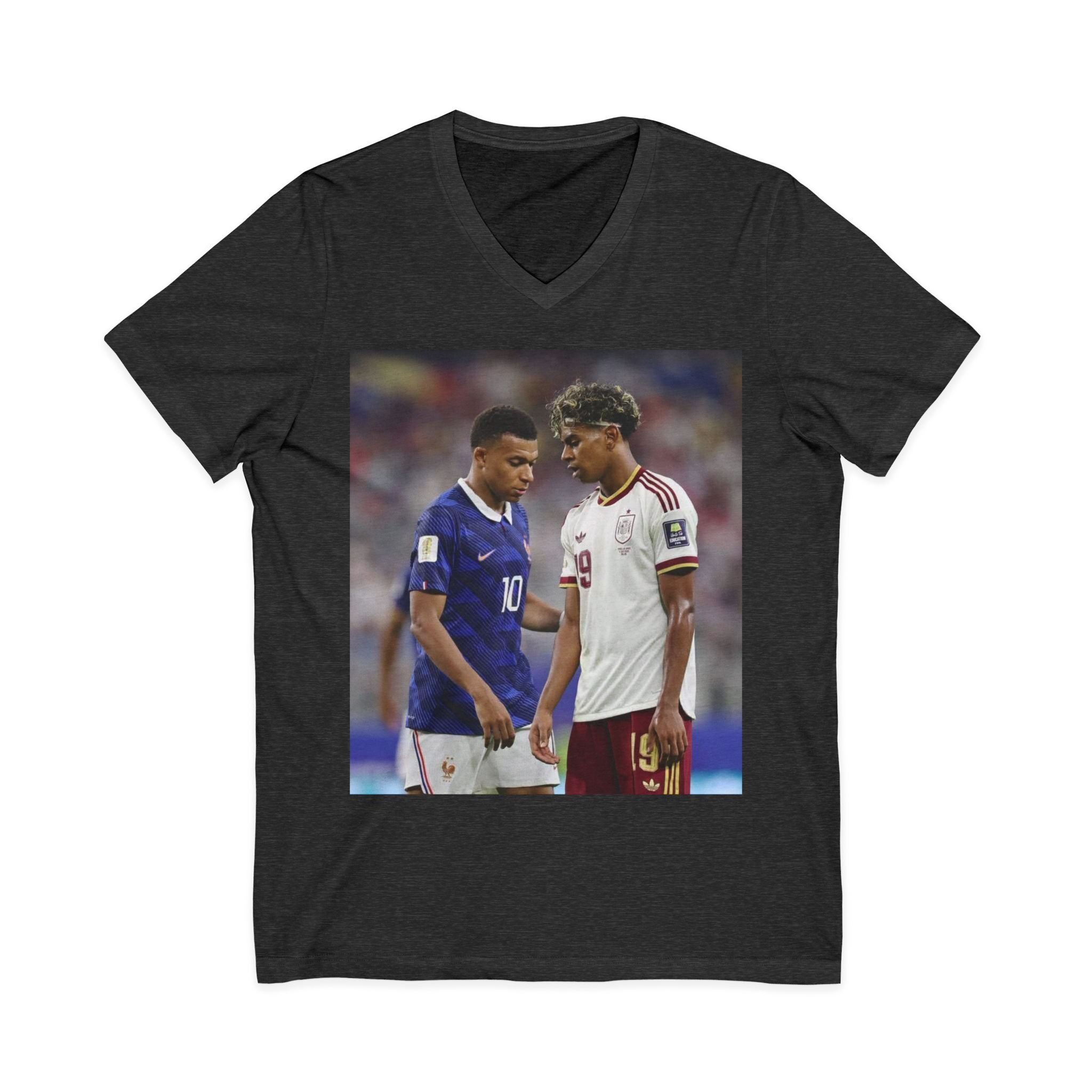 T-shirt unisexe en jersey à manches courtes et col en V – Image 33
