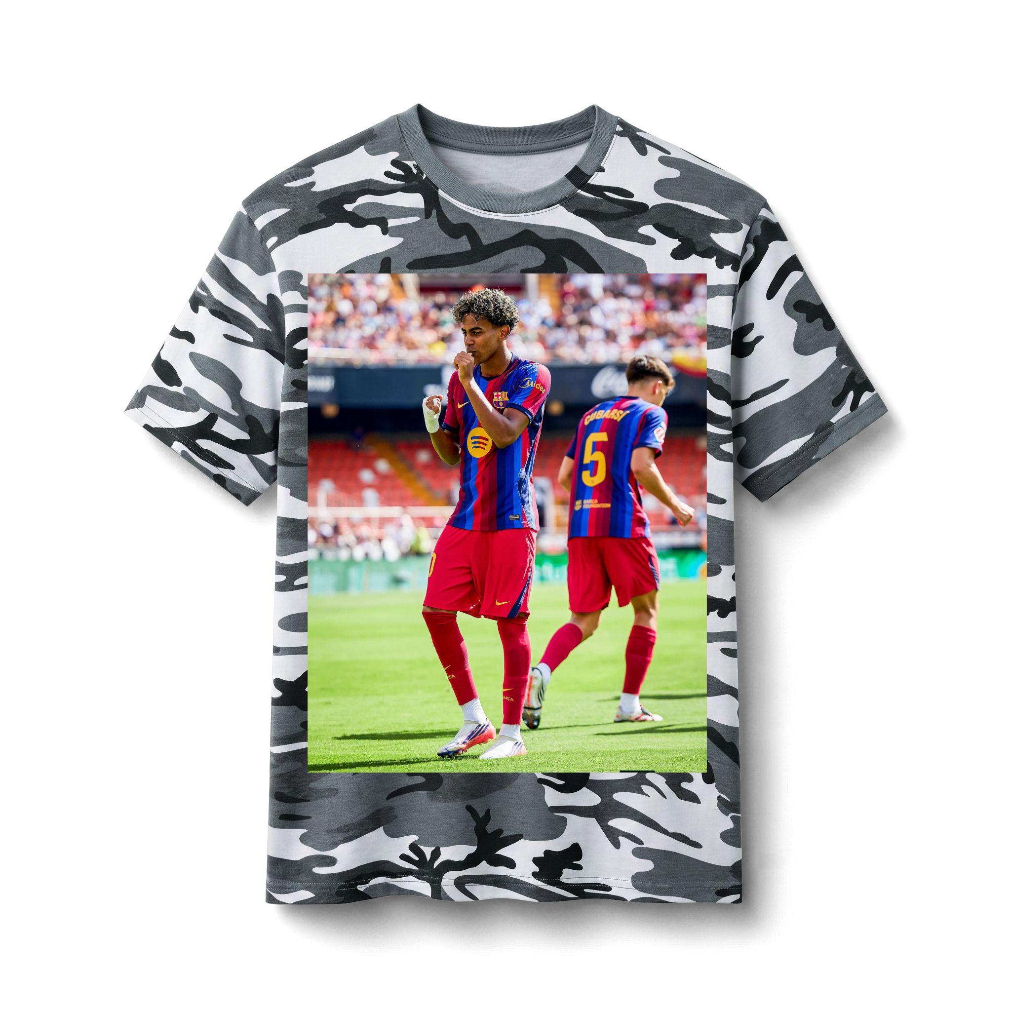 T-shirt en coton à motif camouflage – Image 5