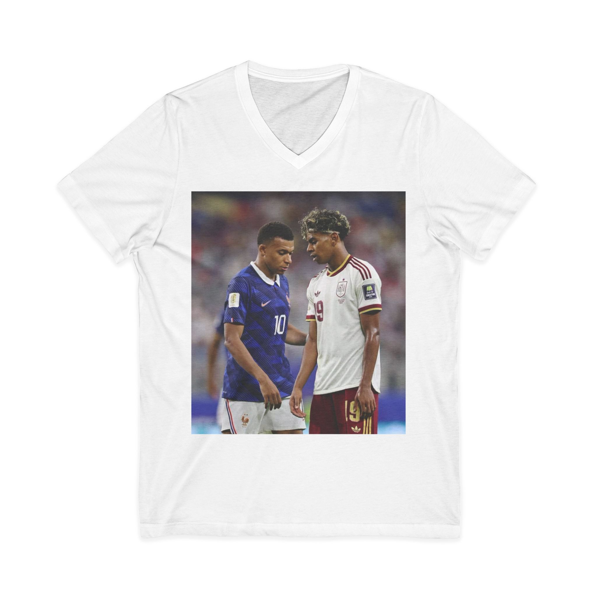 T-shirt unisexe en jersey à manches courtes et col en V – Image 5