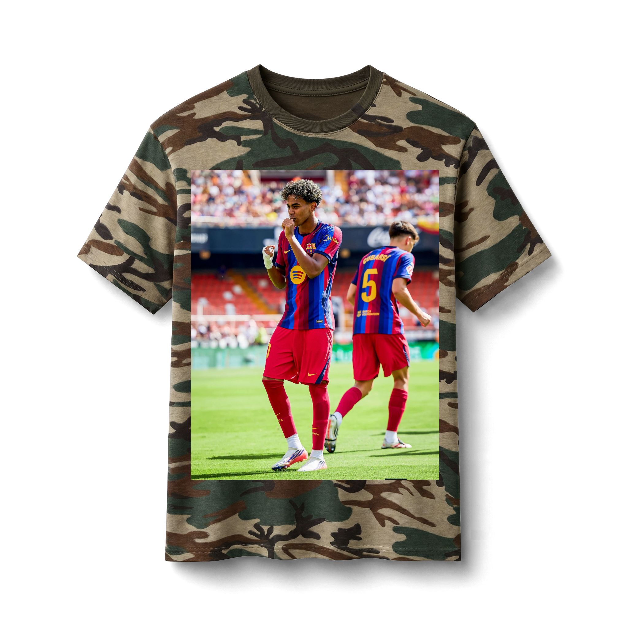 T-shirt en coton à motif camouflage – Image 3