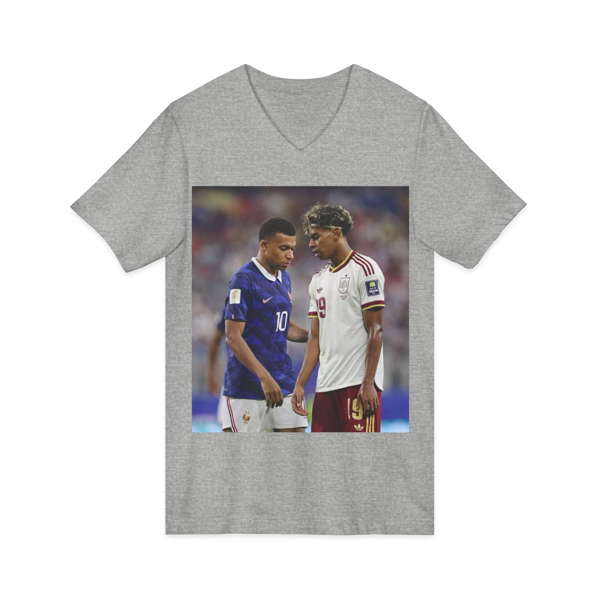 T-shirt unisexe en jersey à manches courtes et col en V – Image 23