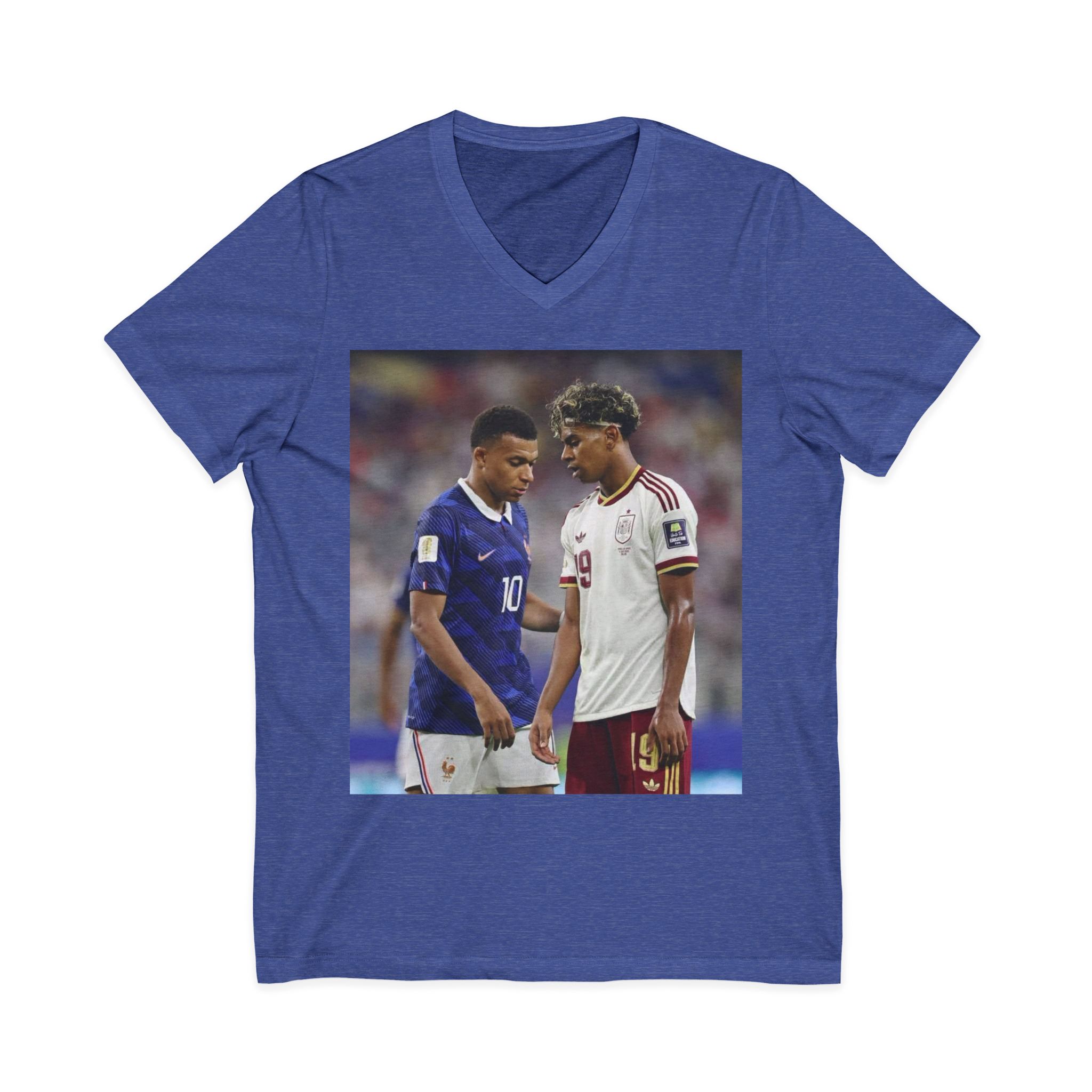 T-shirt unisexe en jersey à manches courtes et col en V – Image 25