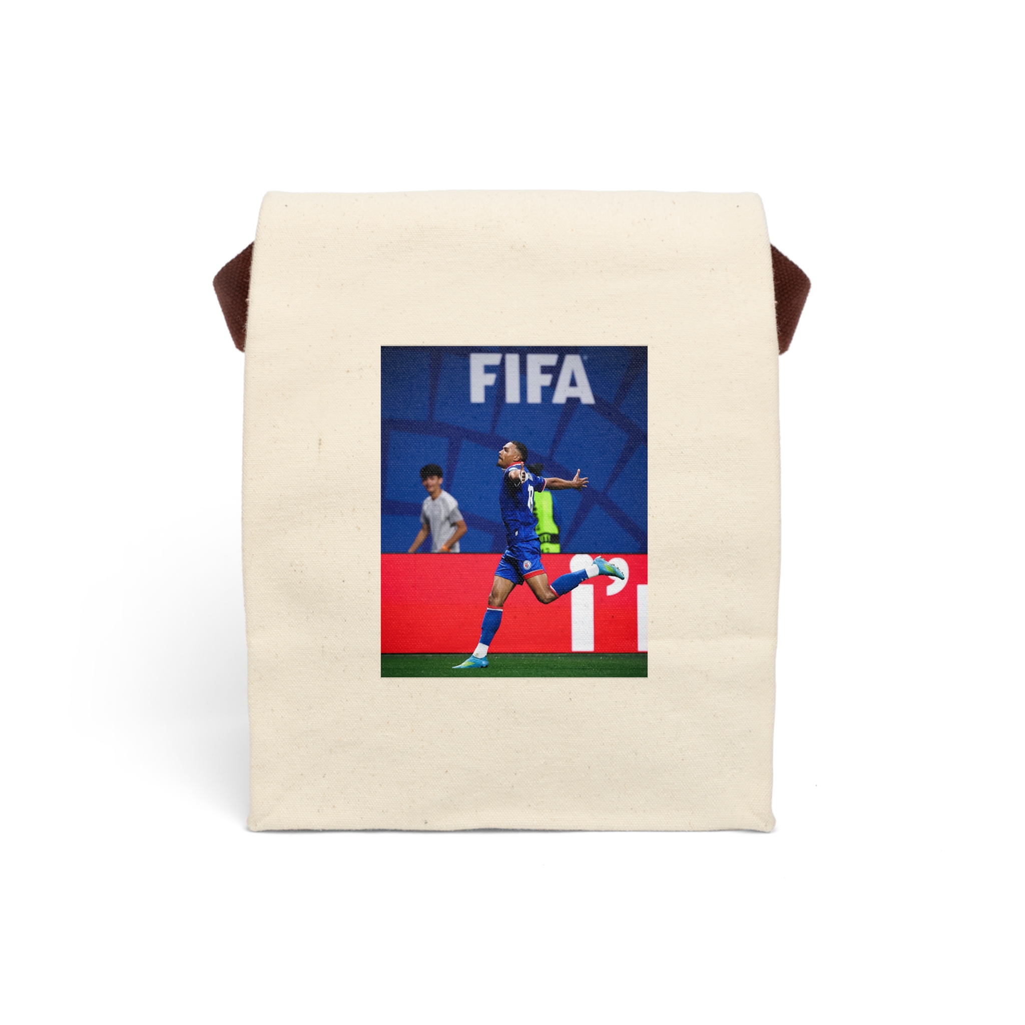 Sac à déjeuner en toile avec bandoulière – Image 2