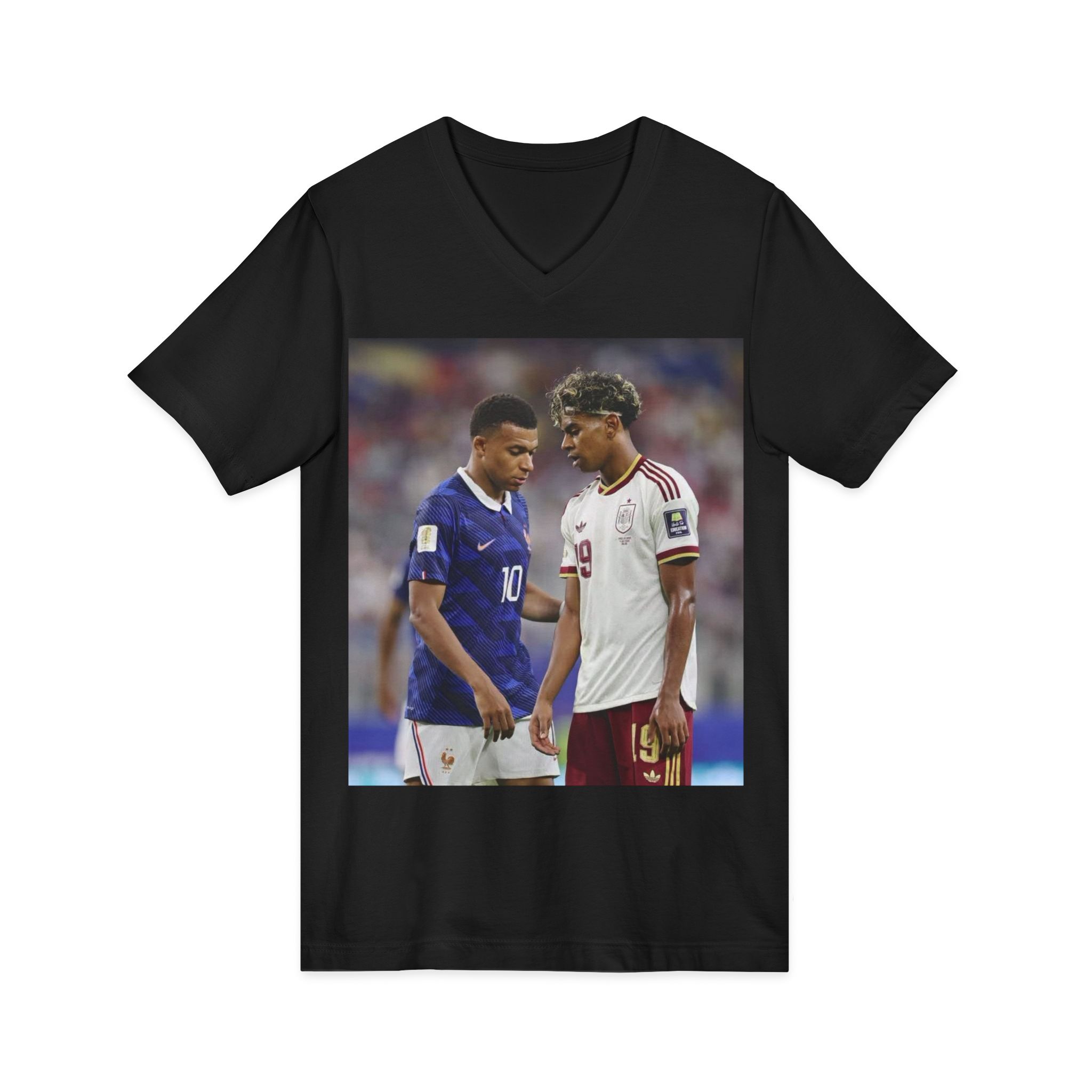 T-shirt unisexe en jersey à manches courtes et col en V – Image 19