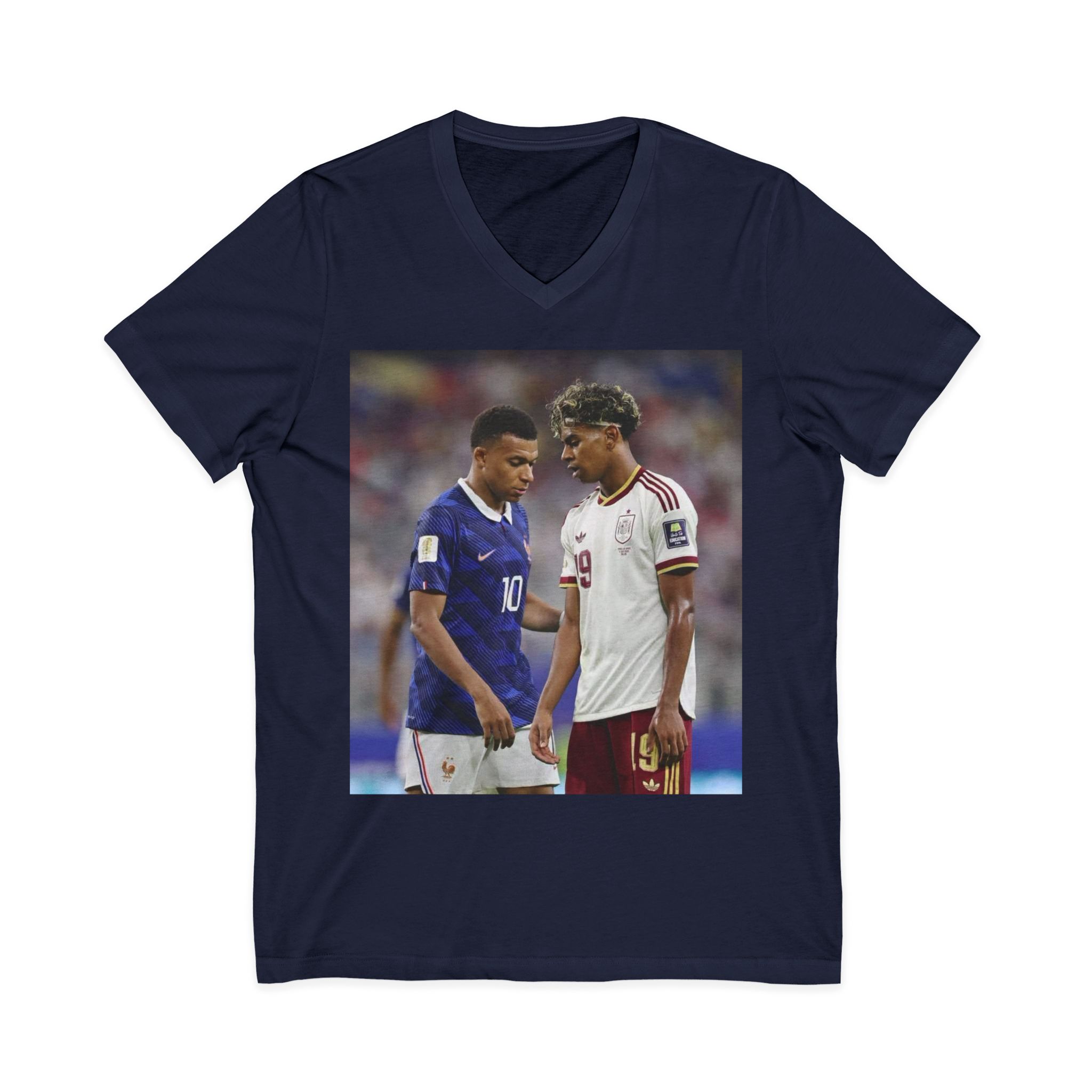 T-shirt unisexe en jersey à manches courtes et col en V – Image 37