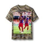 T-shirt en coton à motif camouflage