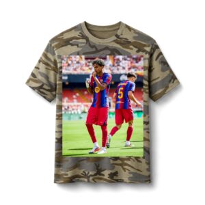 T-shirt en coton à motif camouflage