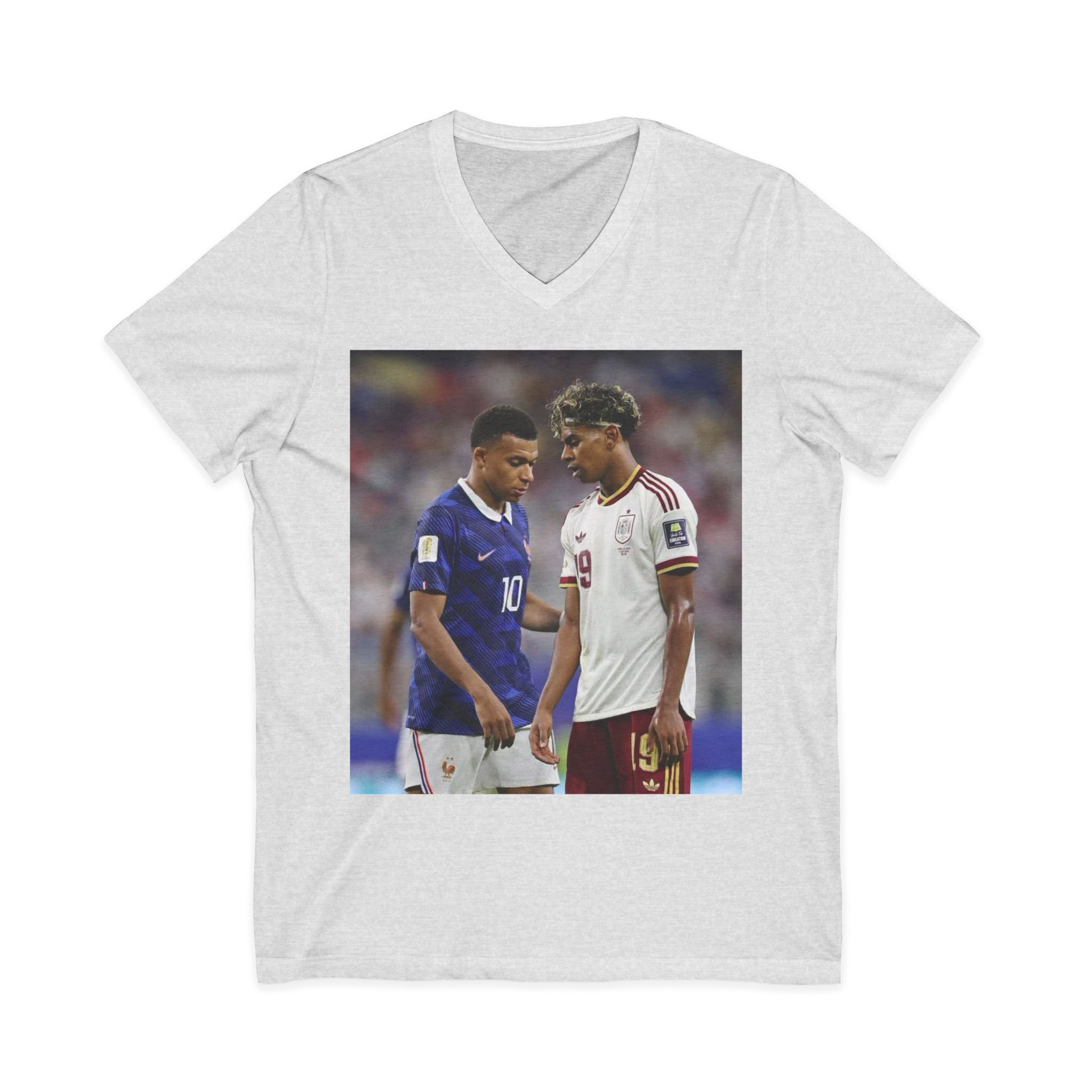 T-shirt unisexe en jersey à manches courtes et col en V – Image 9