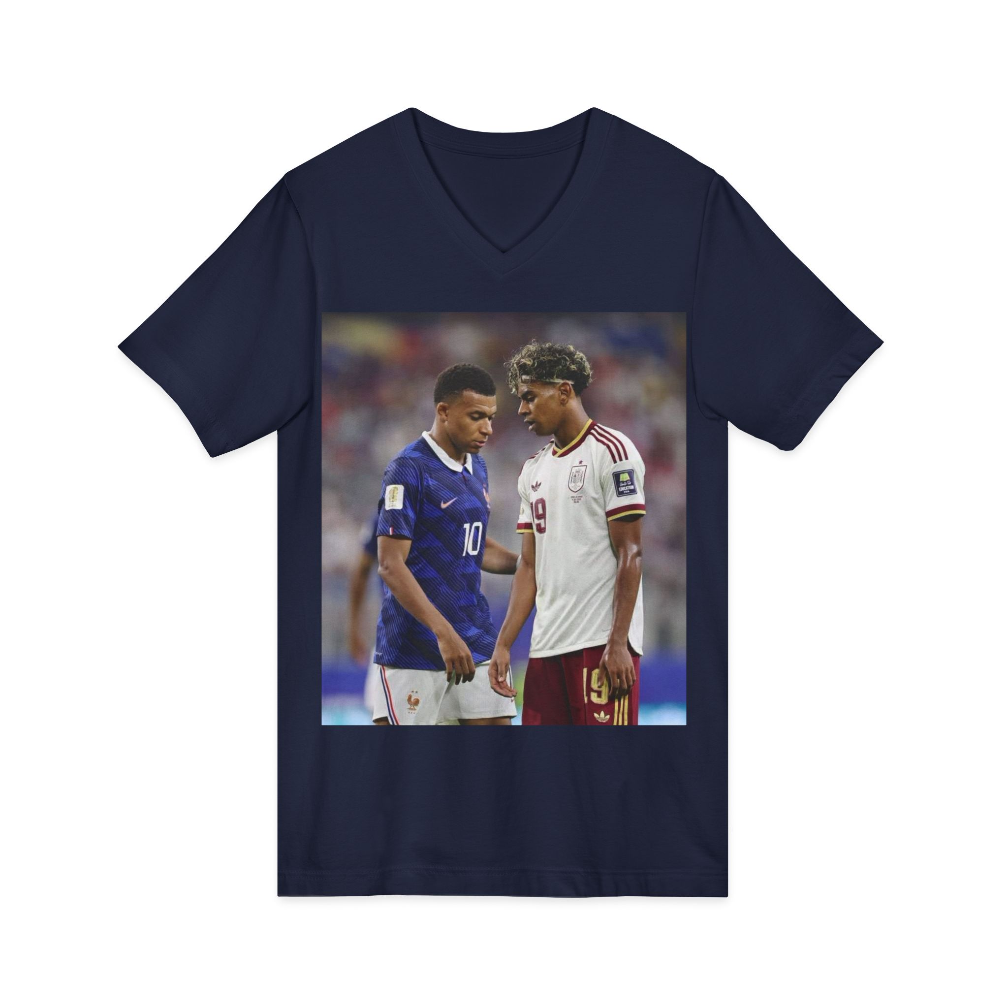 T-shirt unisexe en jersey à manches courtes et col en V – Image 39