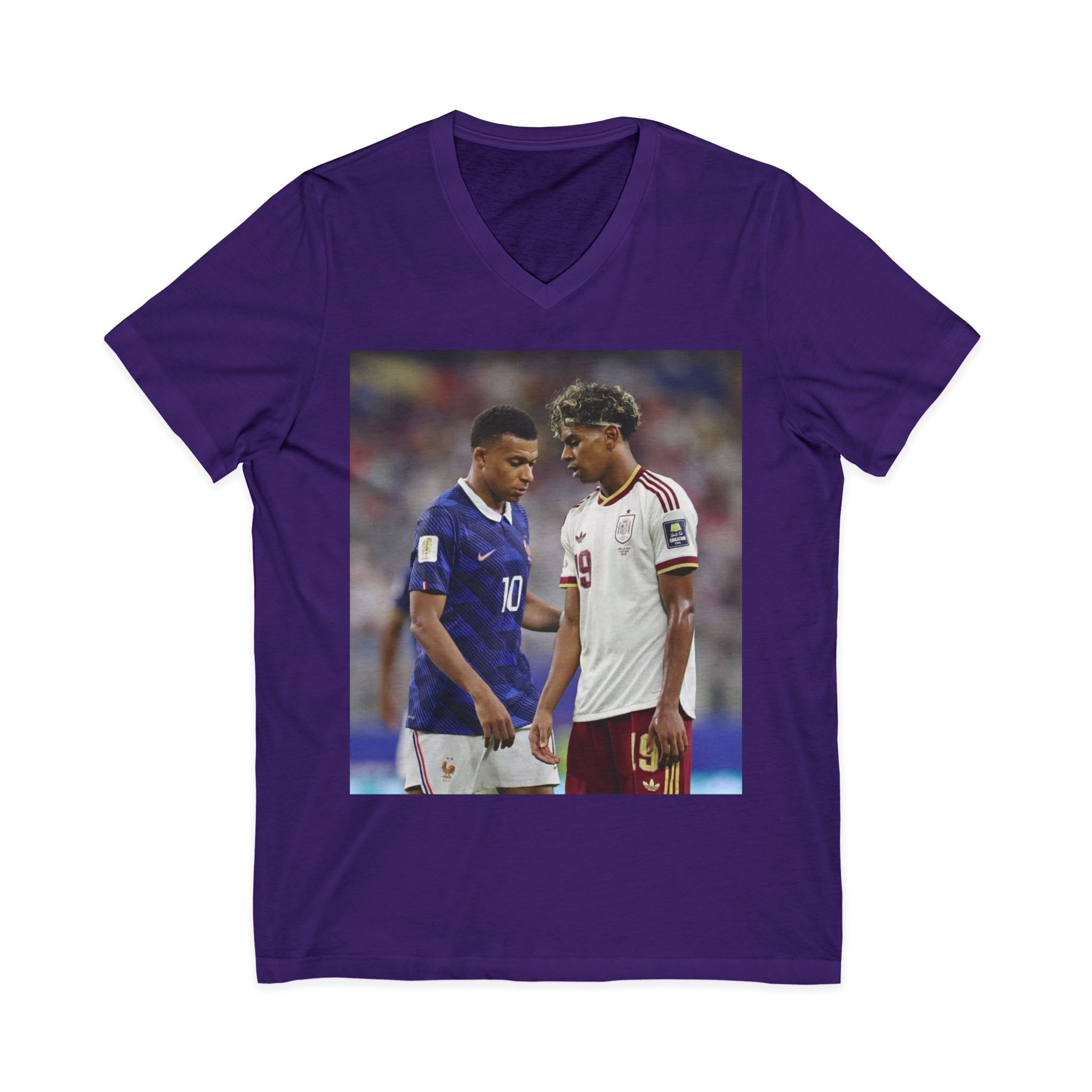 T-shirt unisexe en jersey à manches courtes et col en V – Image 41