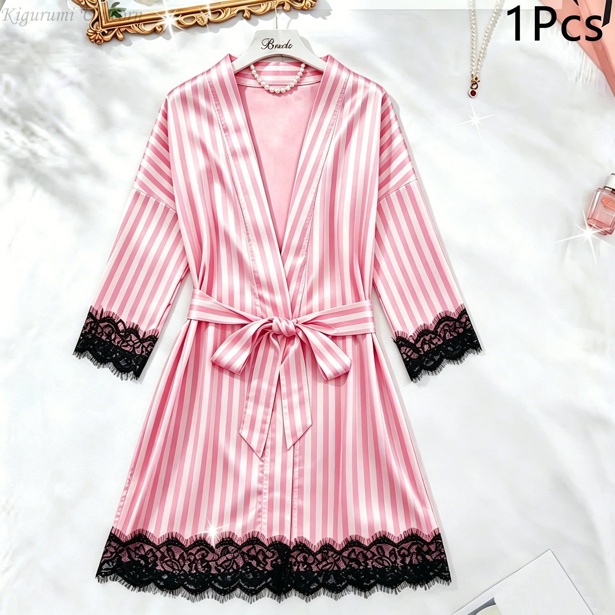 Pyjama élégant en satin et soie pour femme – Image 7