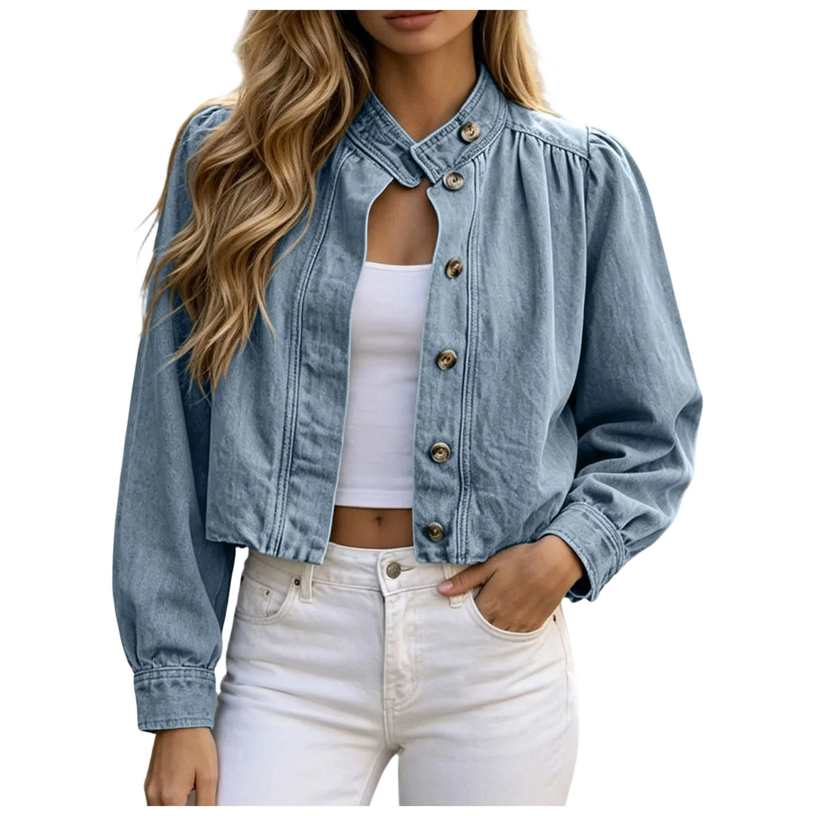 Veste en jean courte pour femme – Image 4