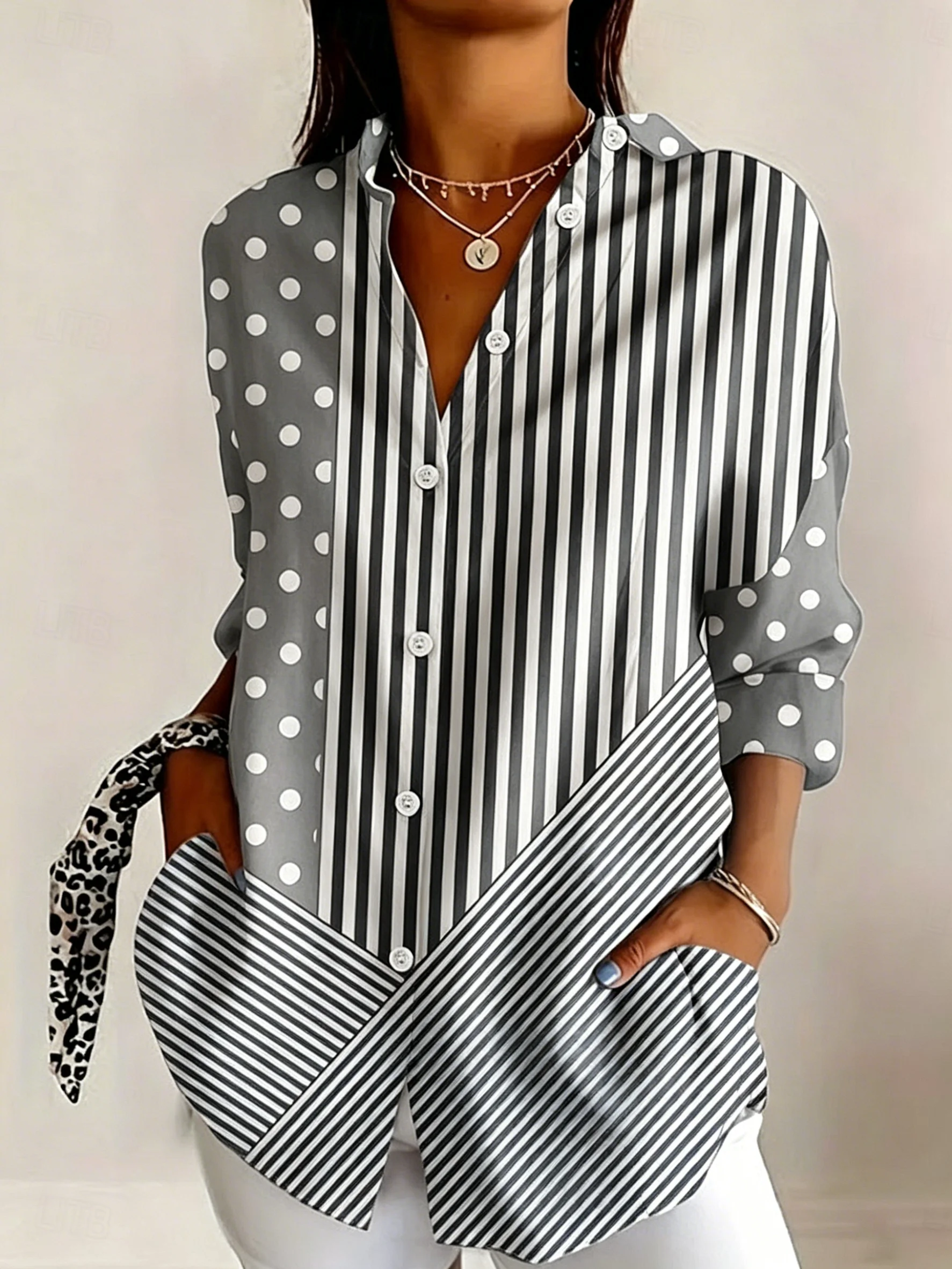 Chemise décontractée pour femme à manches – Image 2