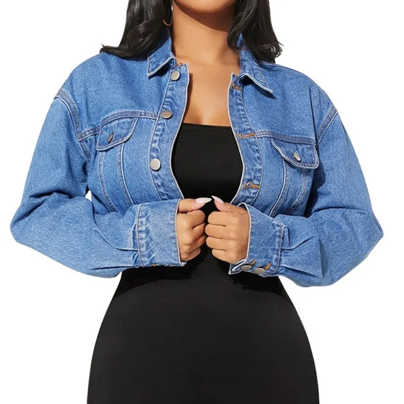 Veste courte en jean pour femme – Image 2
