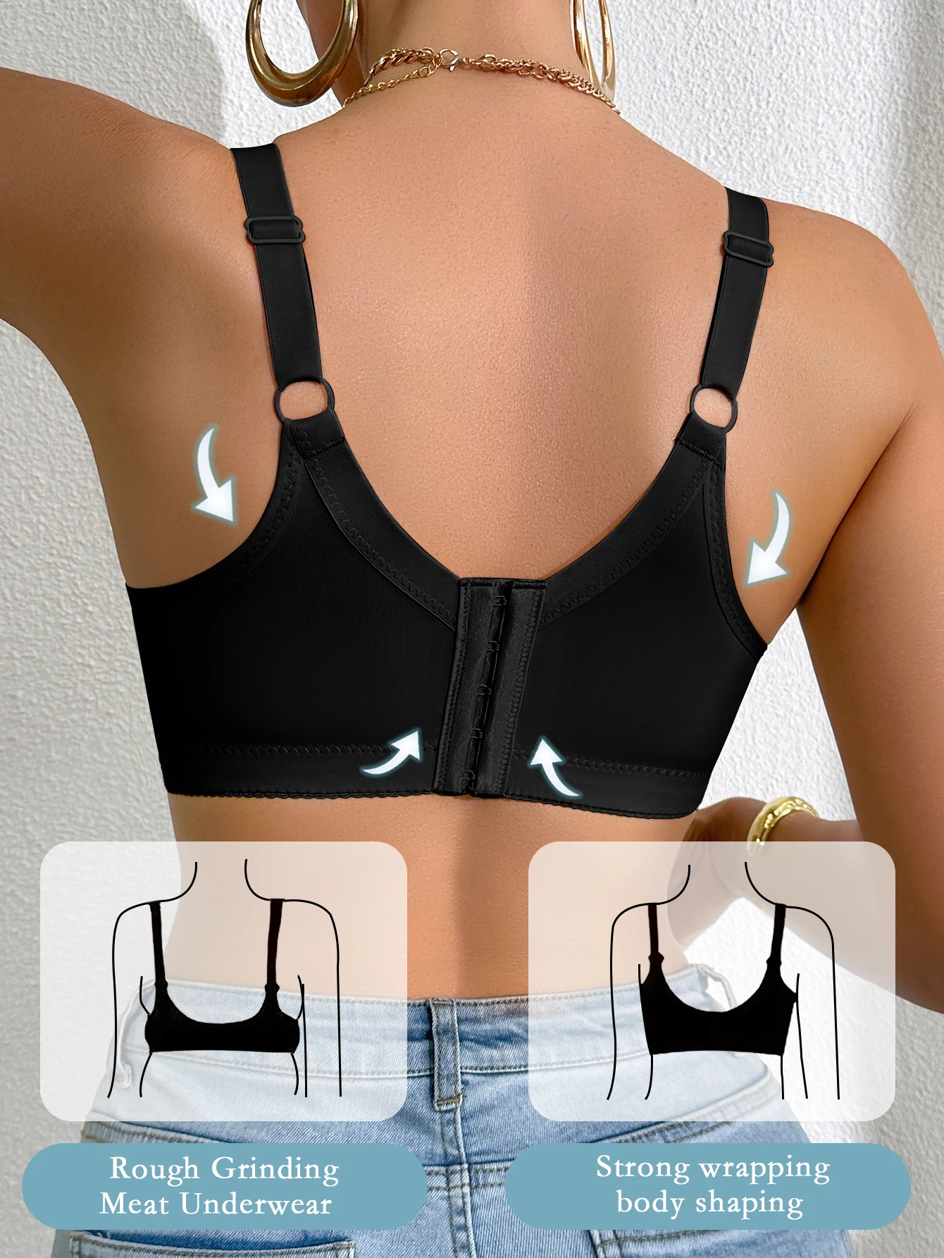 Soutien-gorge push-up en dentelle à motifs floraux – Image 3