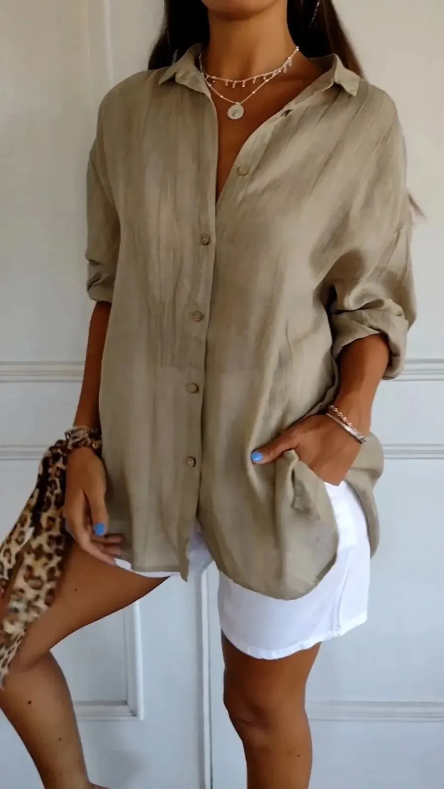 Blouse pour femme, coupe ample – Image 2