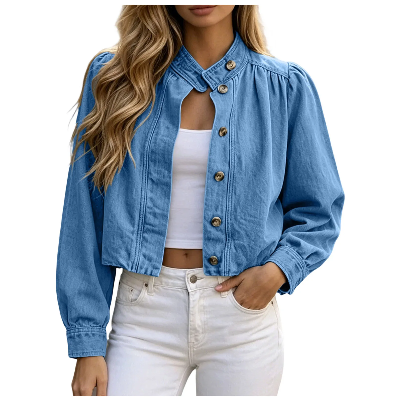 Veste en jean courte pour femme – Image 7
