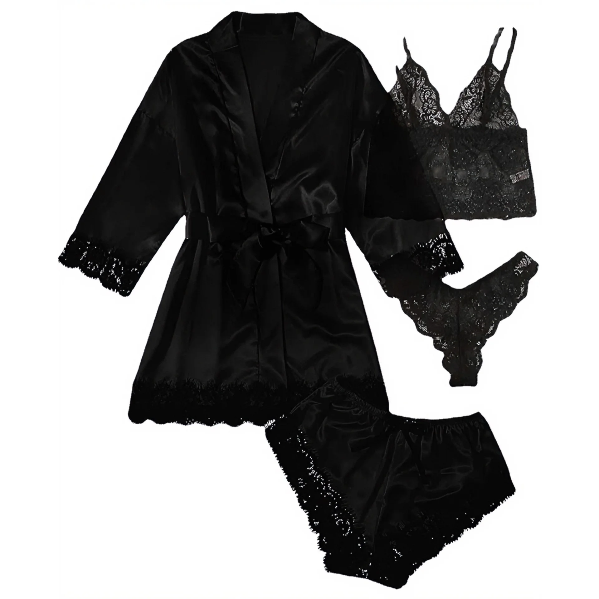 Ensemble de pyjama sexy 4 pièces pour femme – Image 6