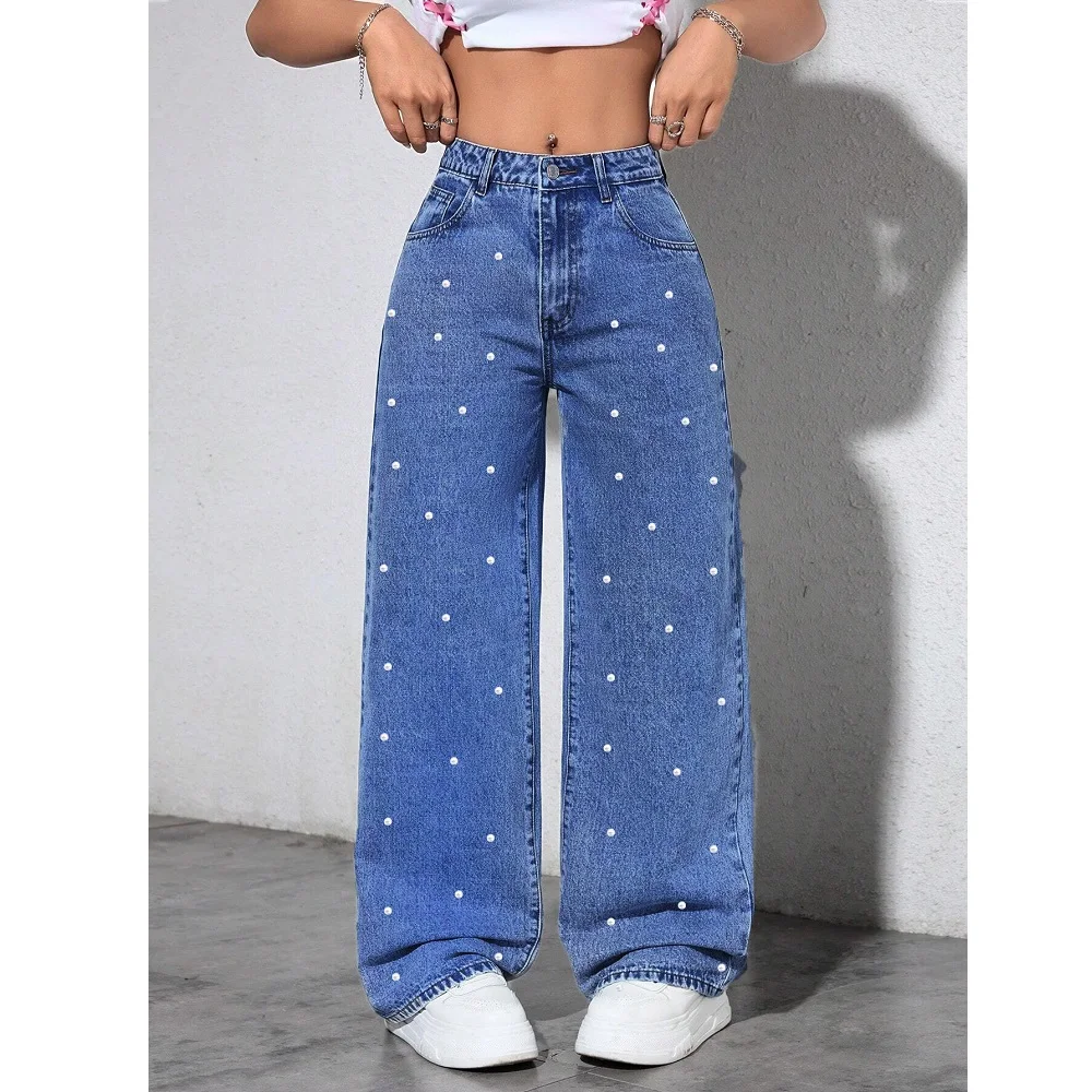 Jean en denim taille haute pour femme – Image 4