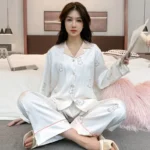 Pyjama pour femme en tissu effet