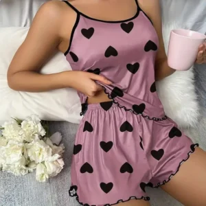 Ensemble de pyjama pour femme (t-shirt et short)