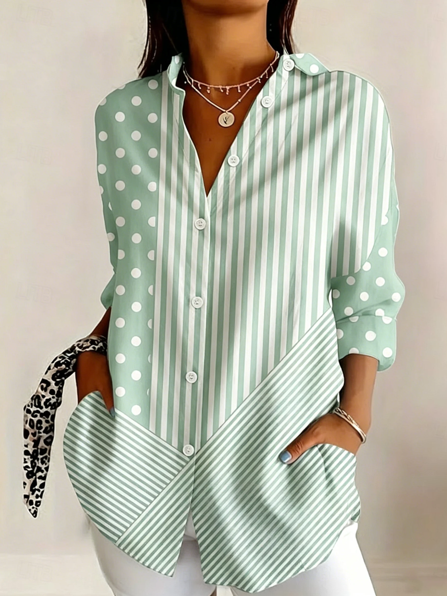 Chemise décontractée pour femme à manches – Image 7