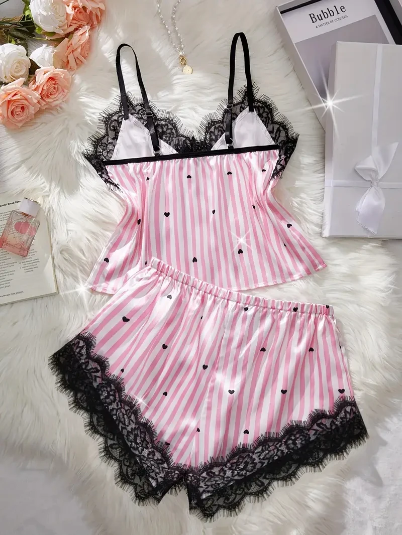 Pyjama d'été pour femme en satin de soie – Image 2