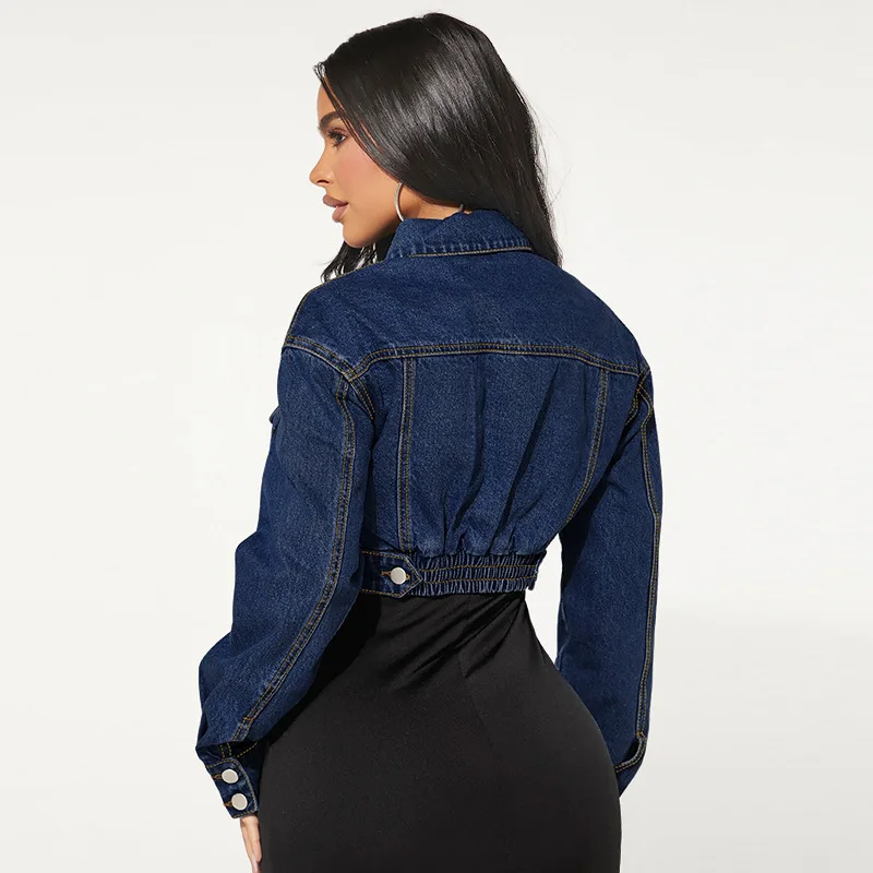 Veste courte en jean pour femme – Style vintage – Image 3