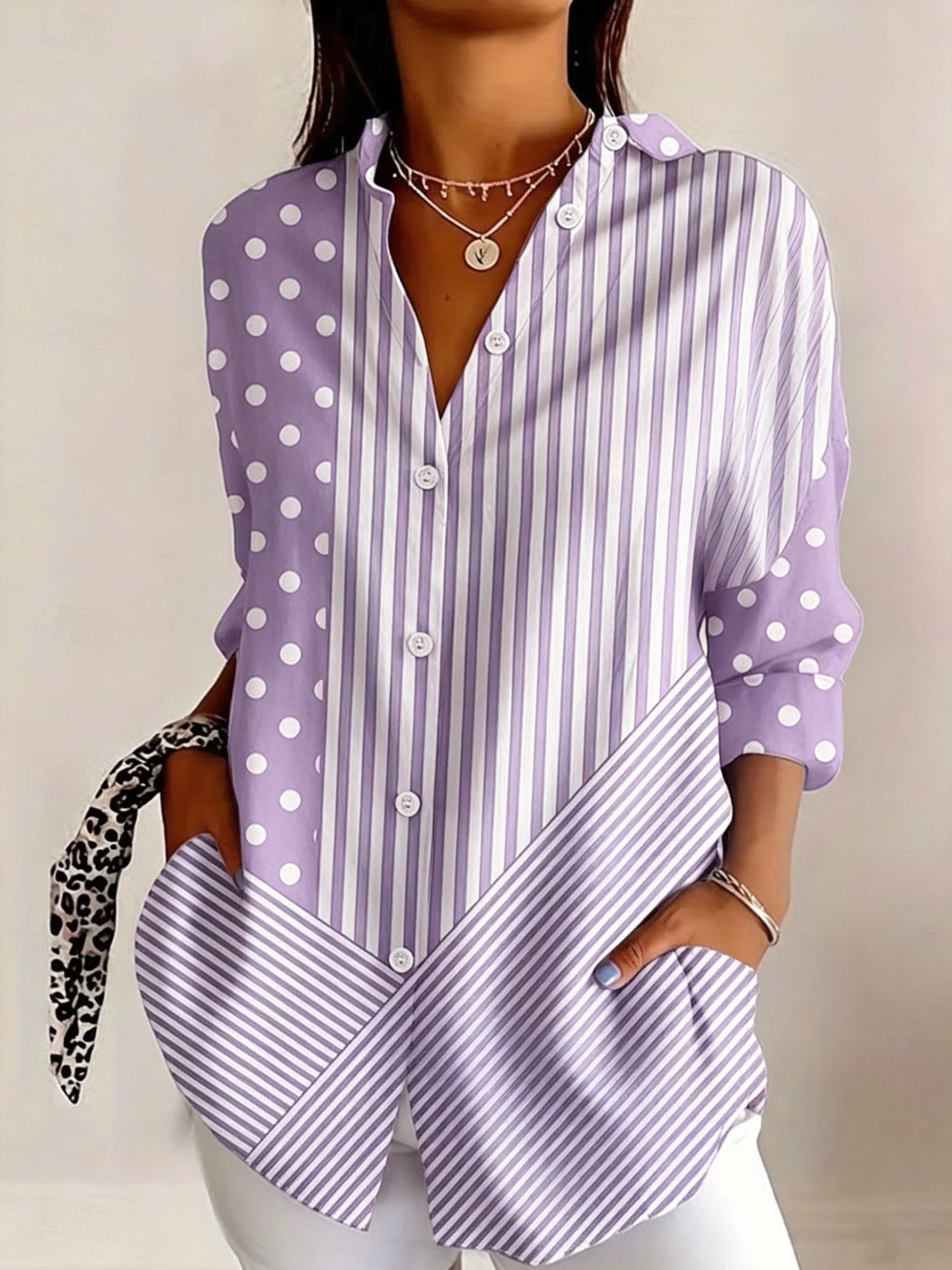 Chemise décontractée pour femme à manches – Image 3