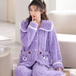Ensemble de pyjama chaud pour femme