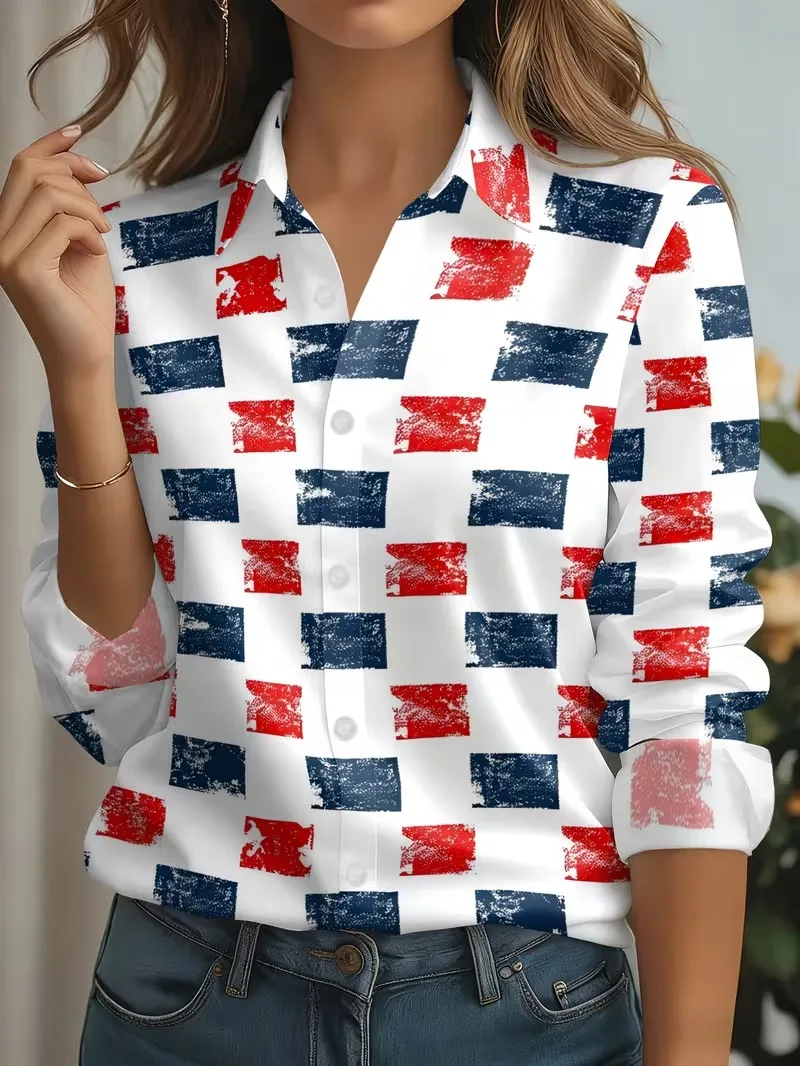 Blouse pour femme automne – Imprimé floral 3D – Image 7