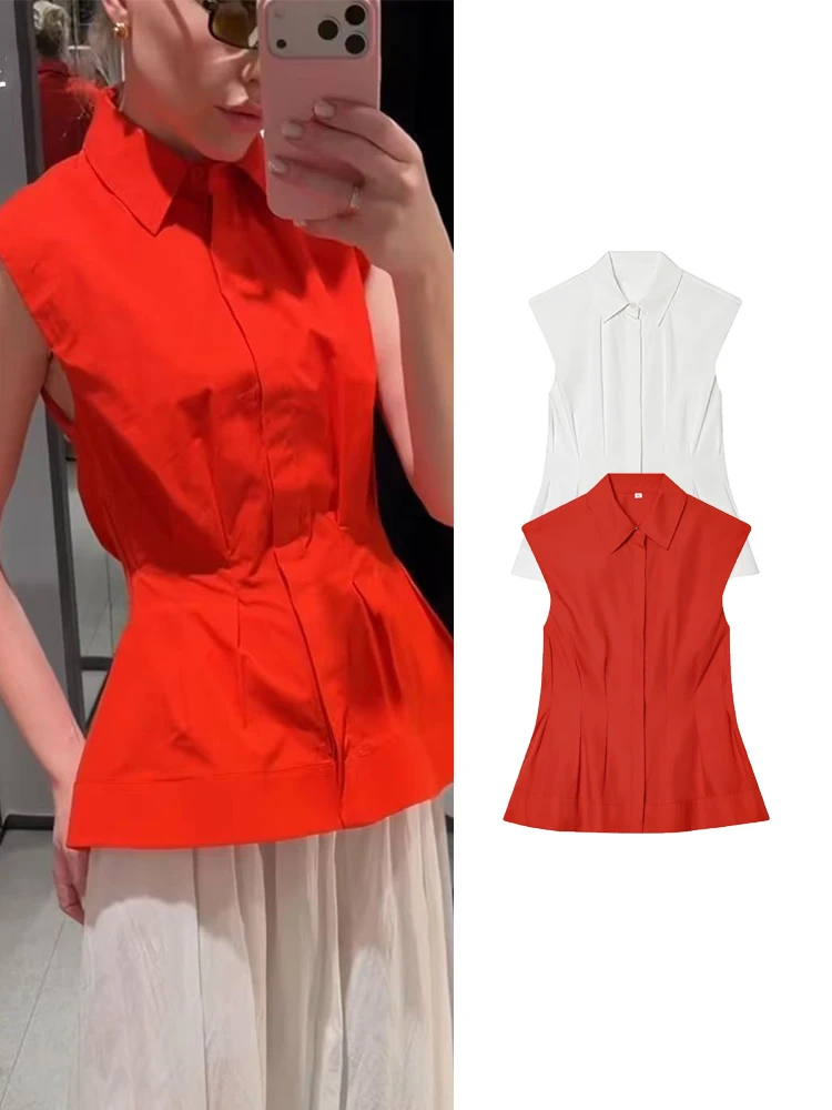 Chemisier plissé pour femme – Style vintage – Image 2
