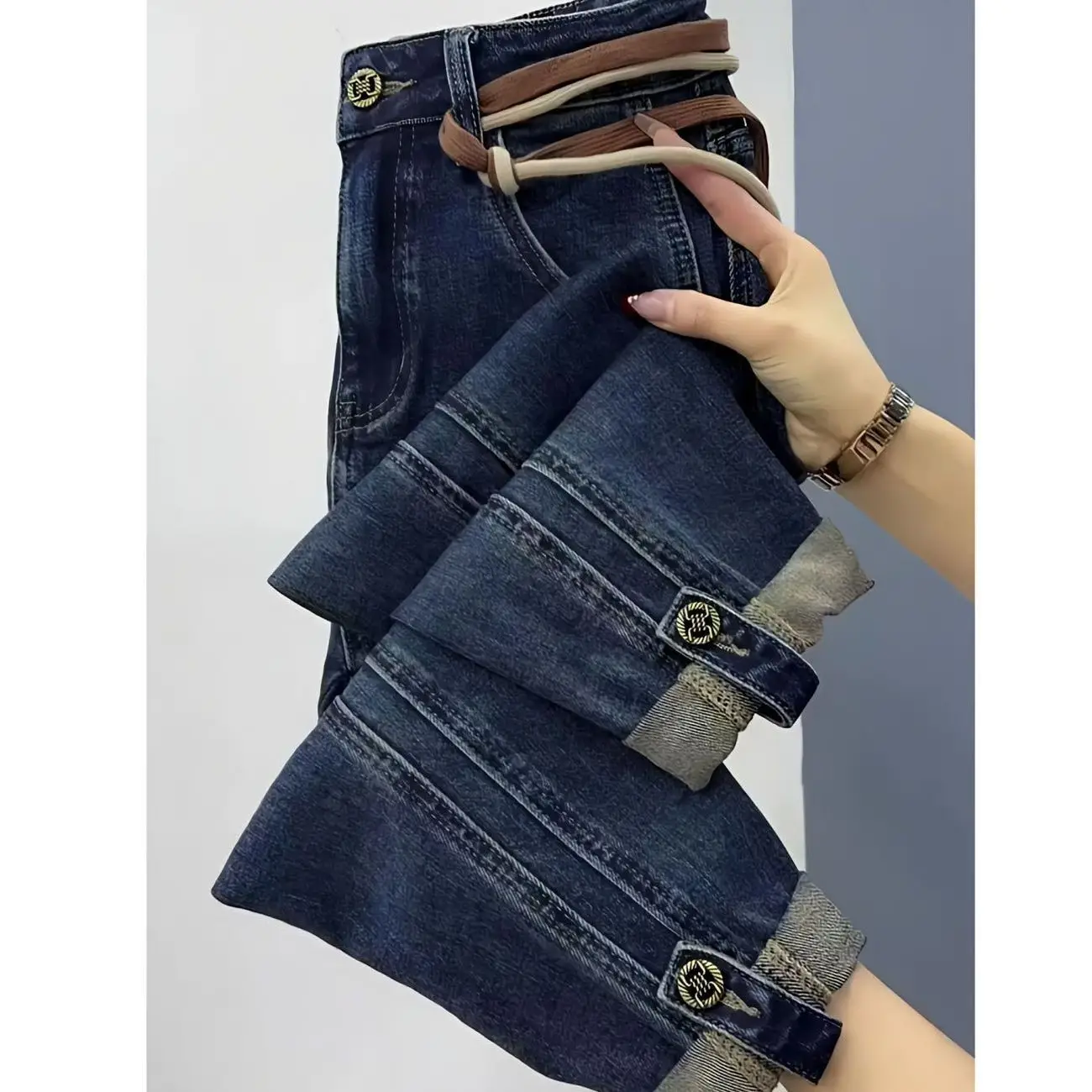 Jean Harlan taille haute pour femme – Image 2
