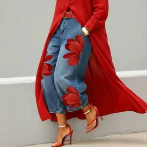 Jean taille haute style « American Street »