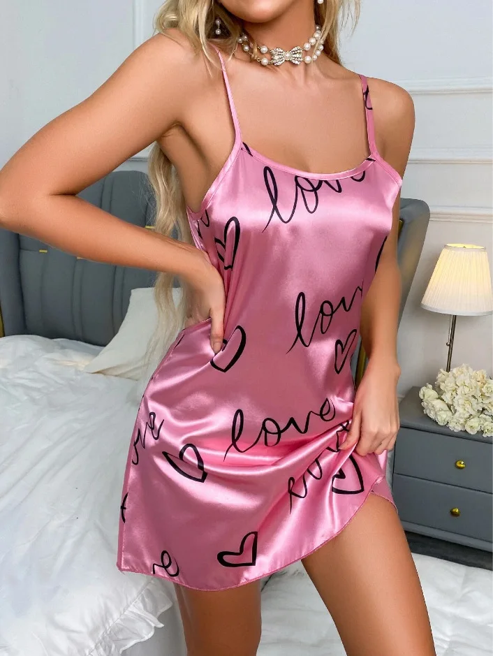 Nuisette sexy à bretelles pour femme