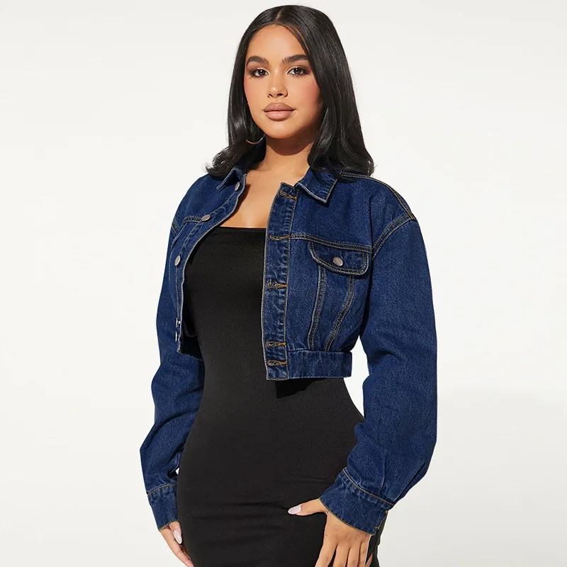 Veste courte en jean pour femme – Style vintage