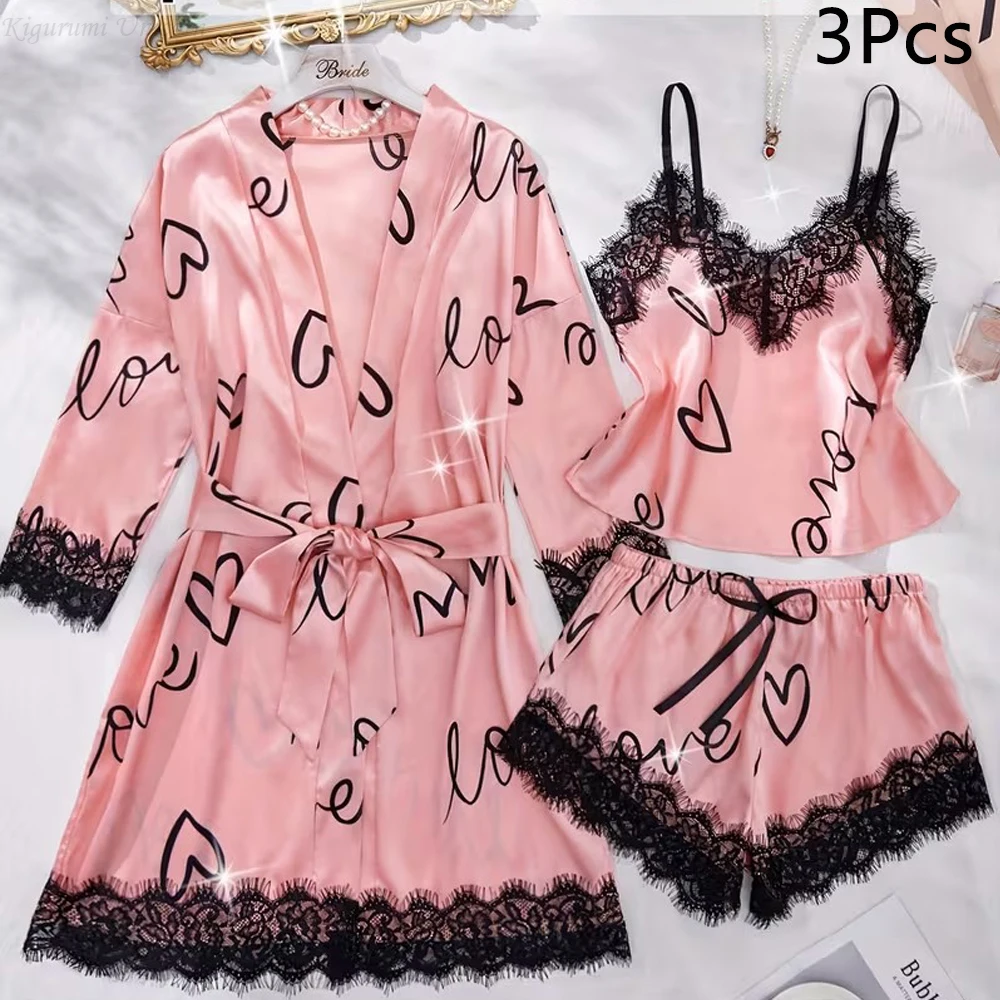 Pyjama élégant en satin et soie pour femme – Image 4