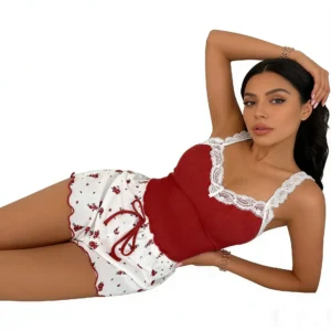 Ensemble de nuit deux pièces pour femme