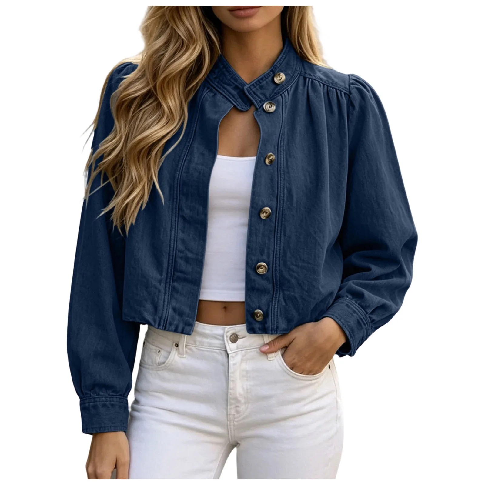Veste en jean courte pour femme – Image 2
