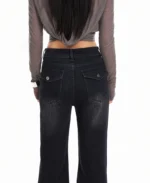 Nouveau jean femme taille haute coupe bootcut