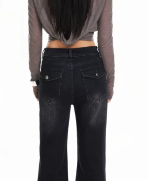 Nouveau jean femme taille haute coupe bootcut
