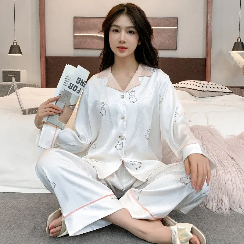 Pyjama pour femme en tissu effet – Image 2