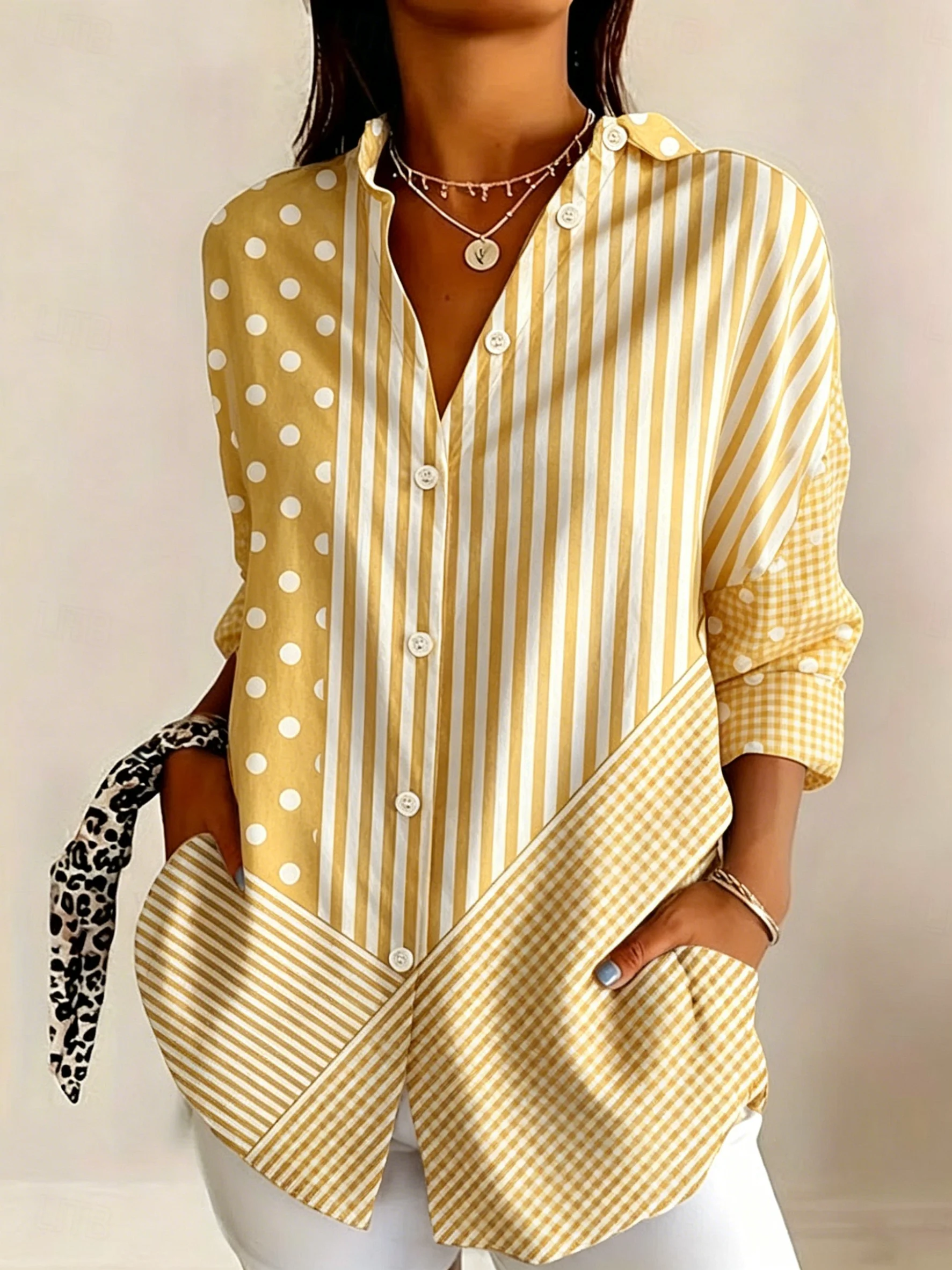 Chemise décontractée pour femme à manches – Image 4