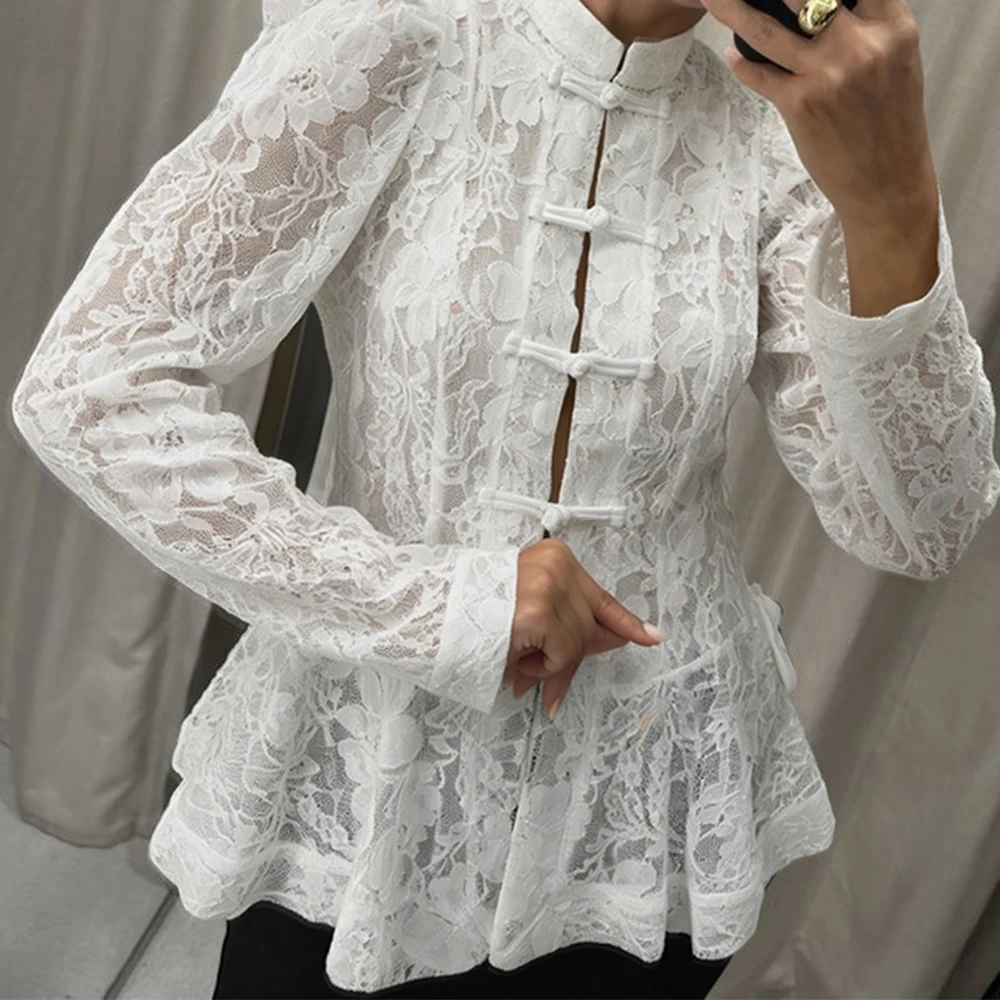 Blouse pour femme style Y2K à manches longues – Image 2