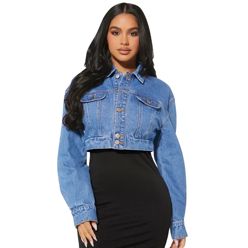 Veste courte en jean pour femme – Image 5