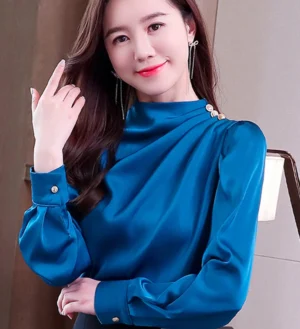 Blouse à manches longues pour femme