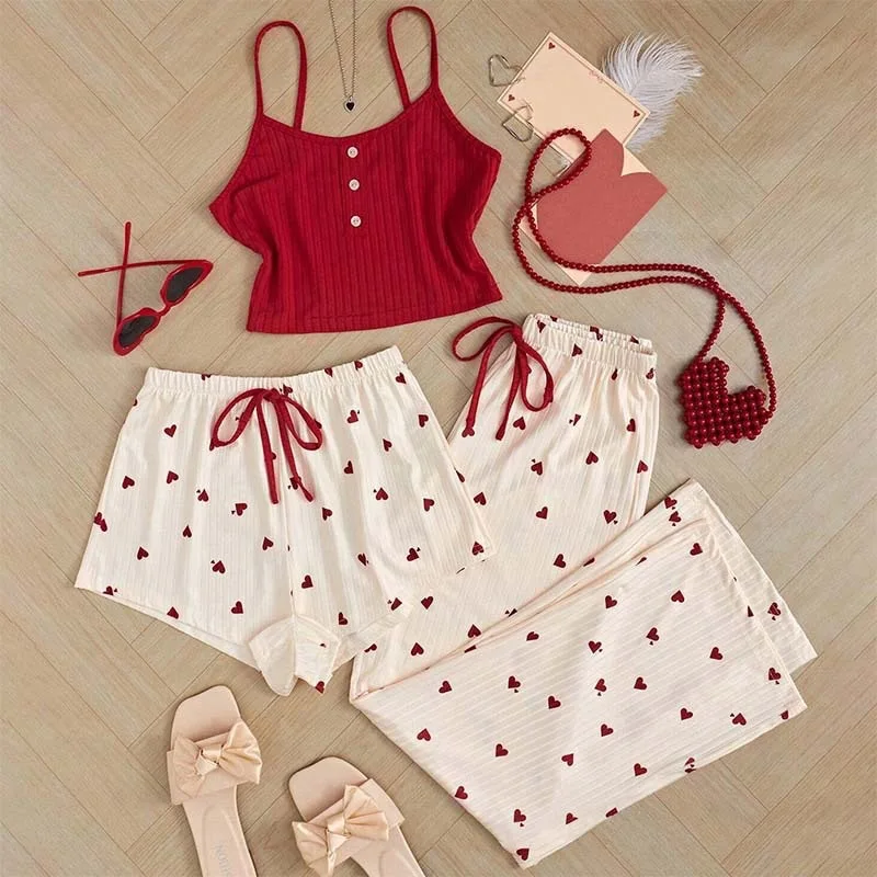 Ensemble de nuit 3 pièces pour femme